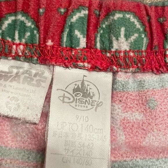 ⭐️ Disney Star‎ Wars Holiday Design Comfortable Red Pajamas Kids 9-10 Christmas - Picture 7 of 7